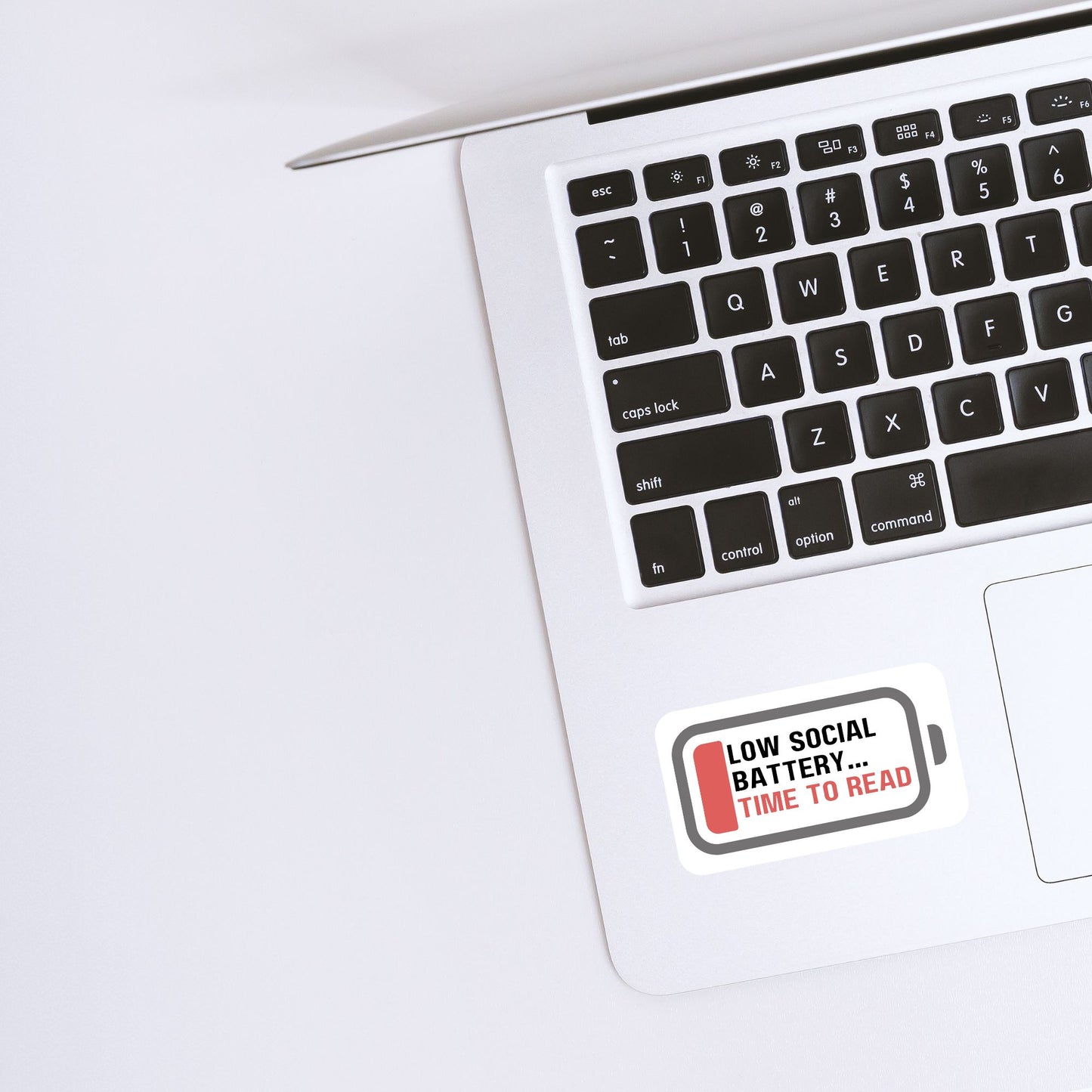 Low Social Battery... Time to Read Sticker