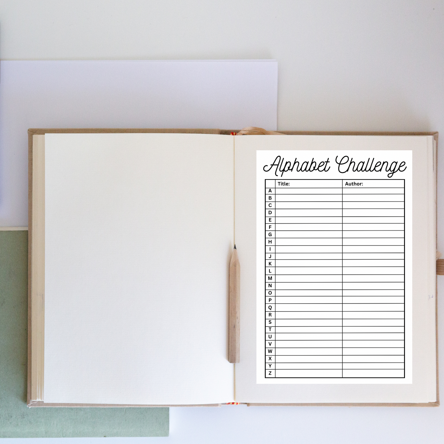 Alphabet Challenge Sticker Sheet