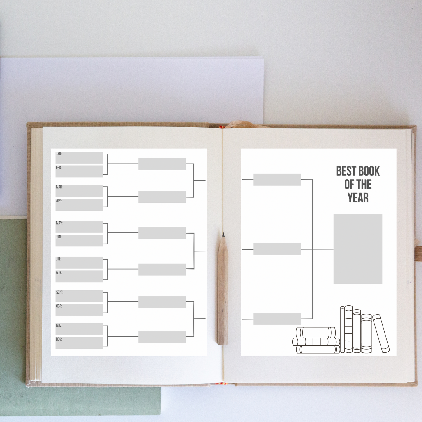 Best Book of the Year Bracket Sticker Sheet
