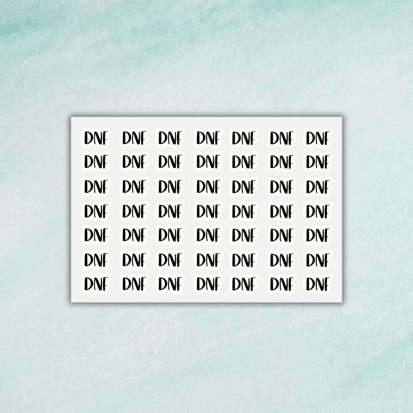 DNF (Did Not Finish) Sticker Sheet