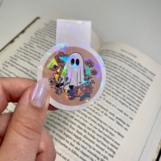 Floral Ghost Holographic Magnetic Bookmark