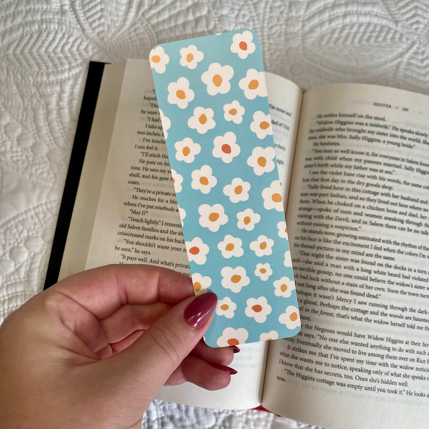Teal Flower Bookmark