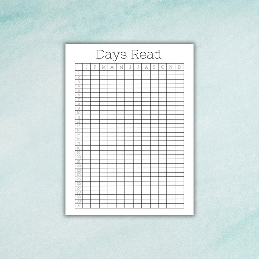 Days Read Sticker Sheet