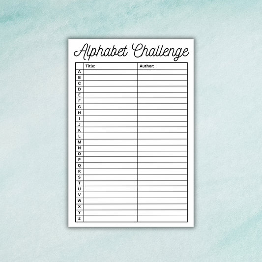 Alphabet Challenge Sticker Sheet