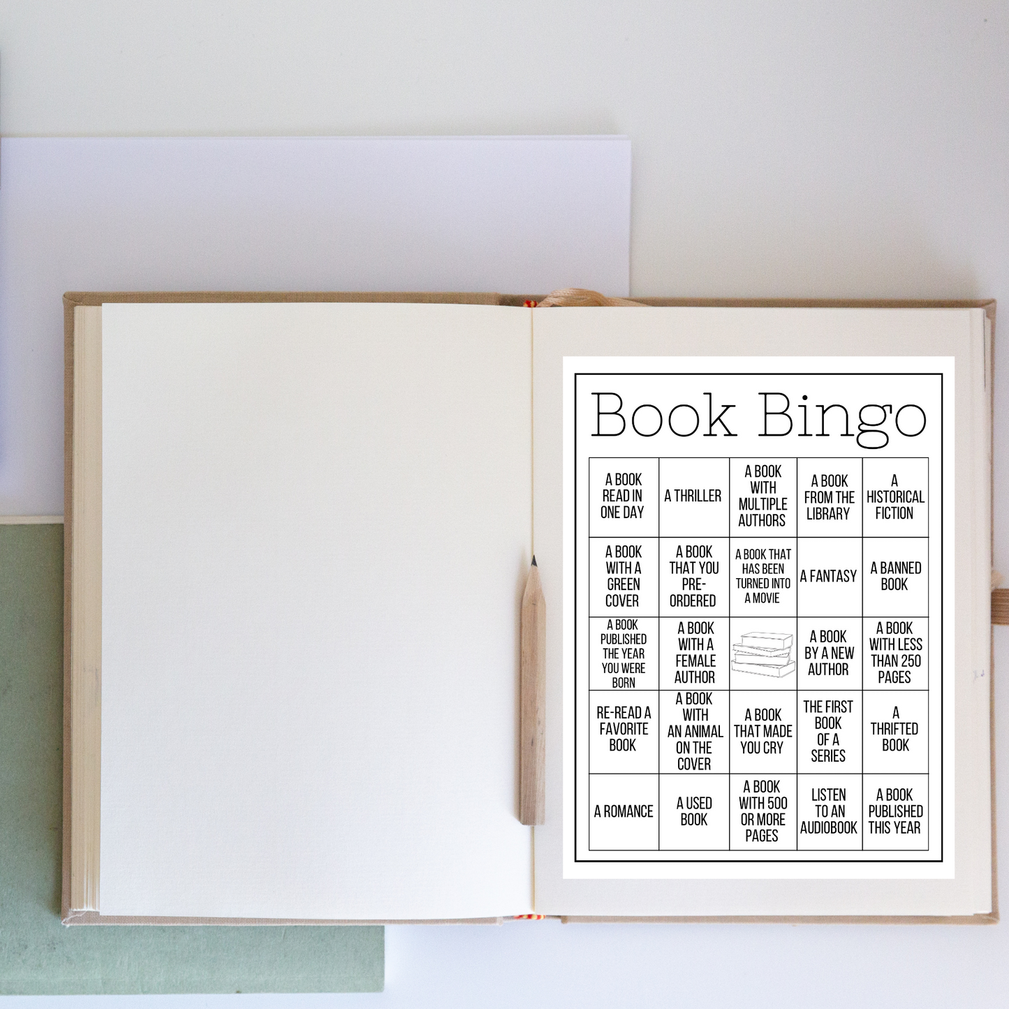 Book Bingo Sticker Sheet