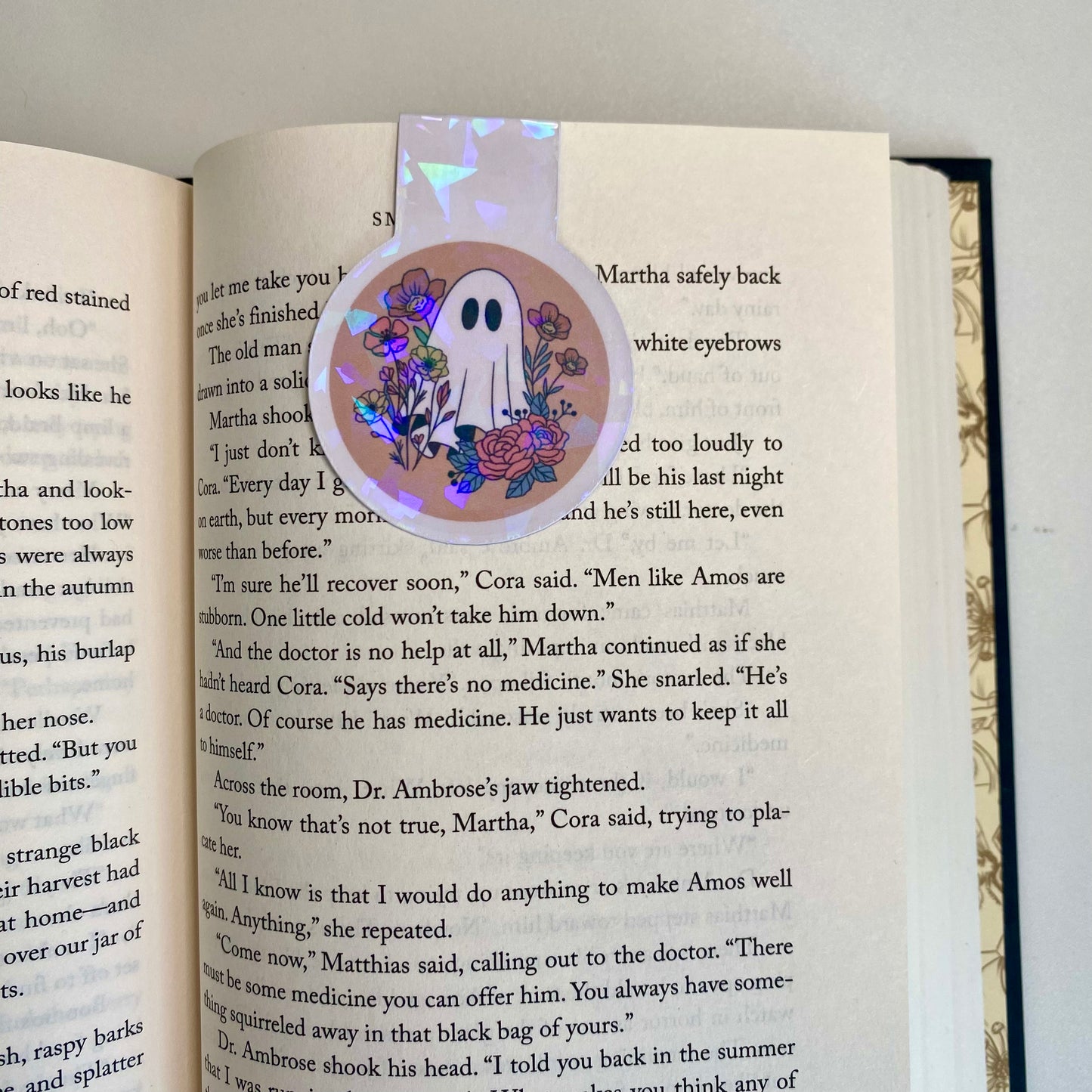 Floral Ghost Holographic Magnetic Bookmark