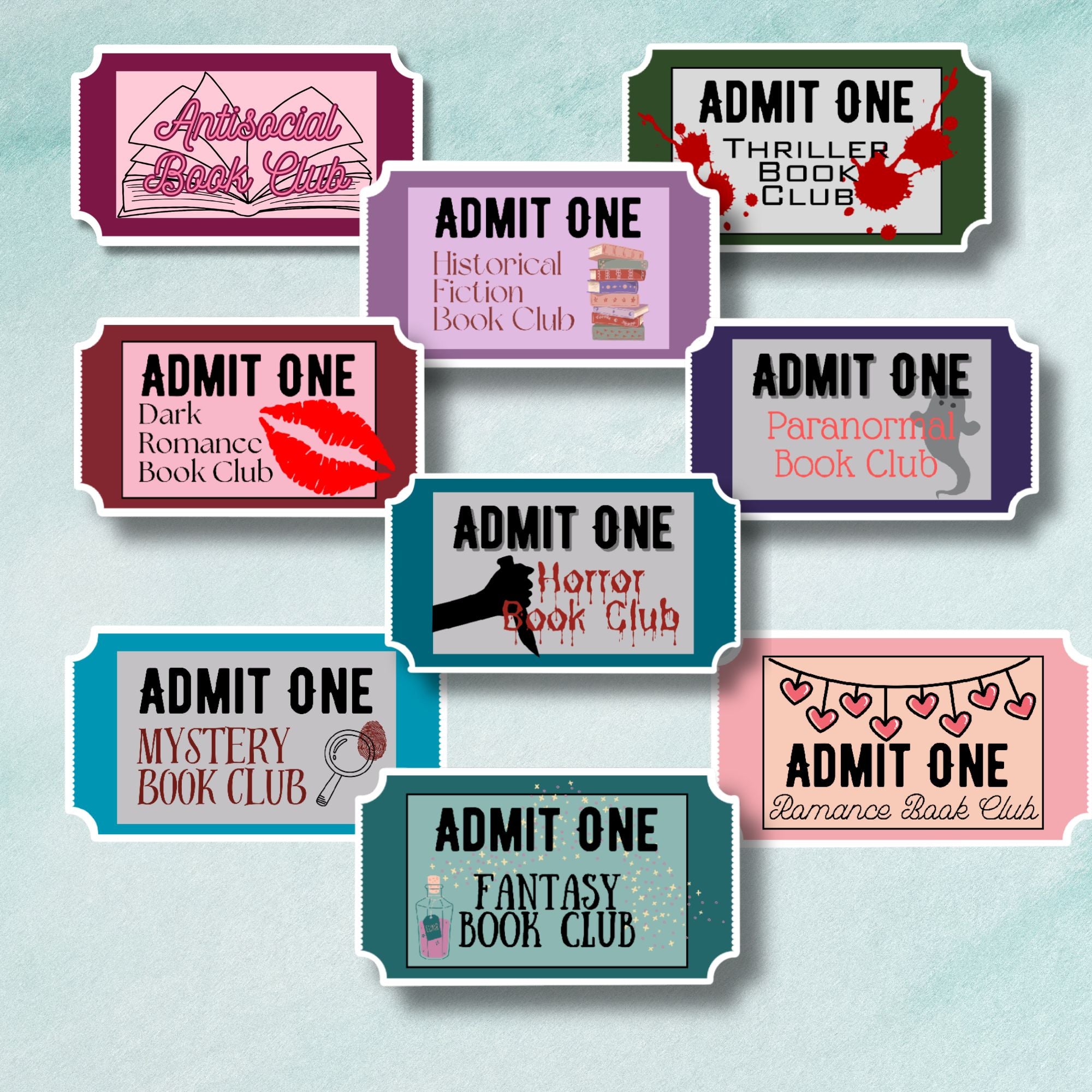Admit One Sticker Admit One Ticket Sticker – Wildflower Craft Co